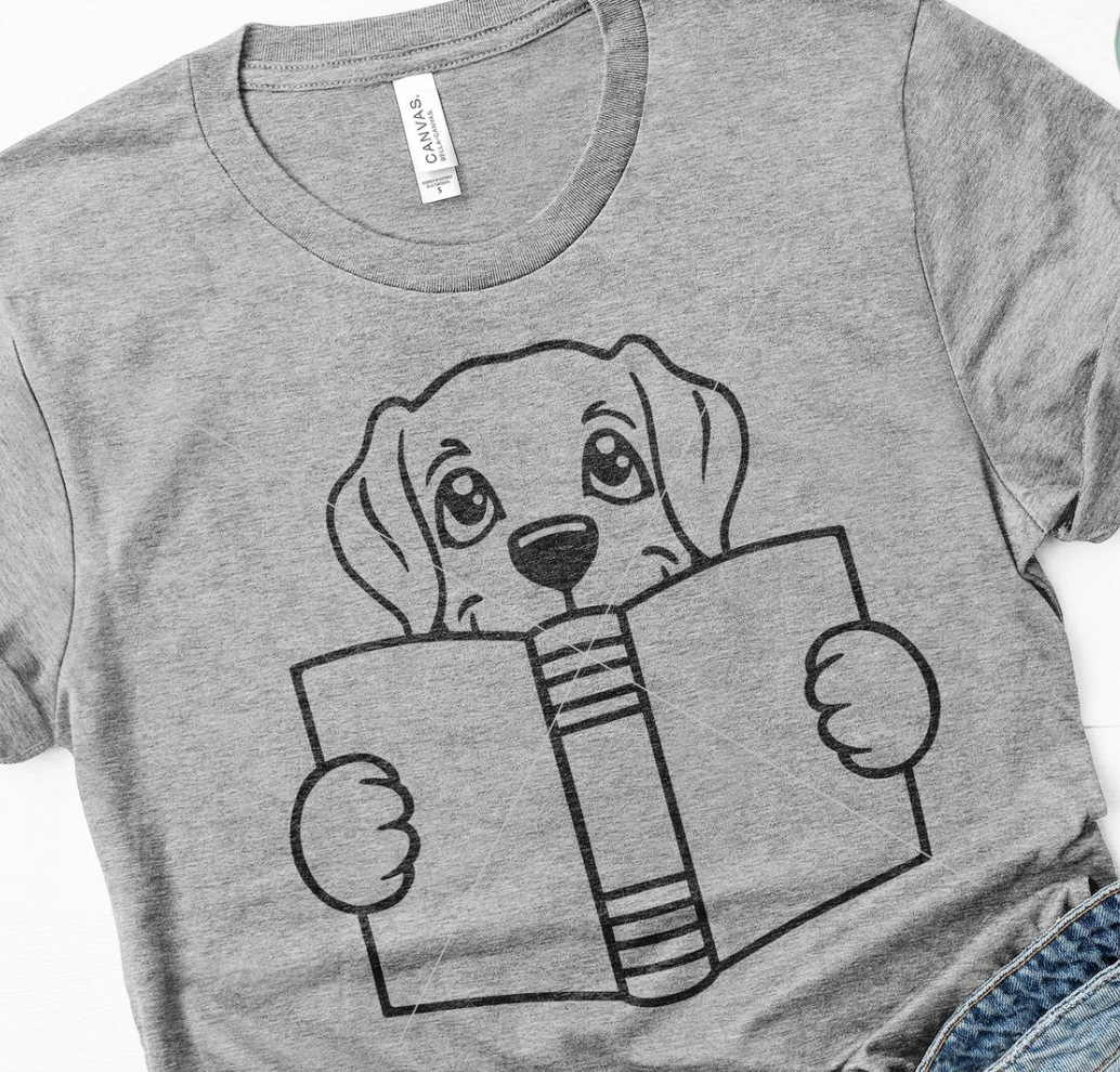 Cat Dog Reading