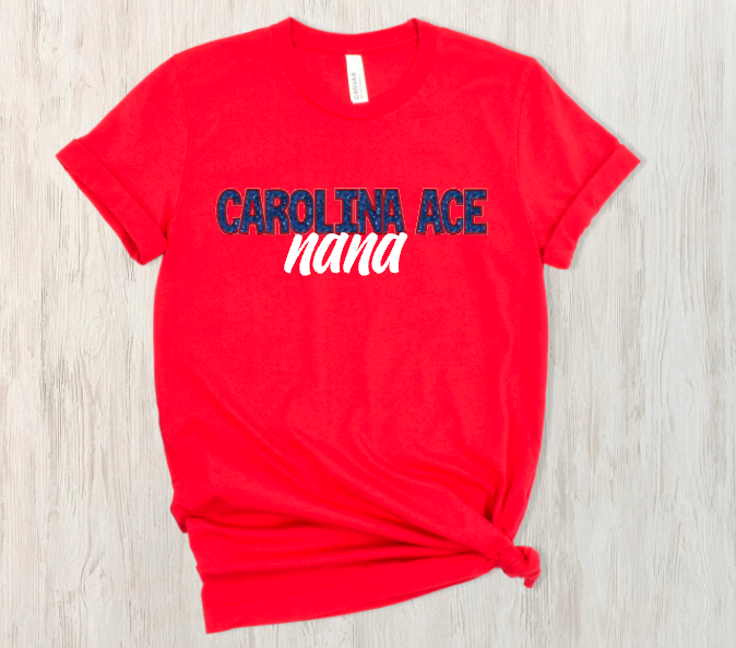 Faux-Sequin Carolina Ace (Personalized)