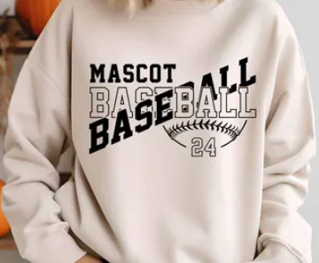 (YourTeam) Baseball/Softball Split (include team, number and any ink color changes in personalization box)