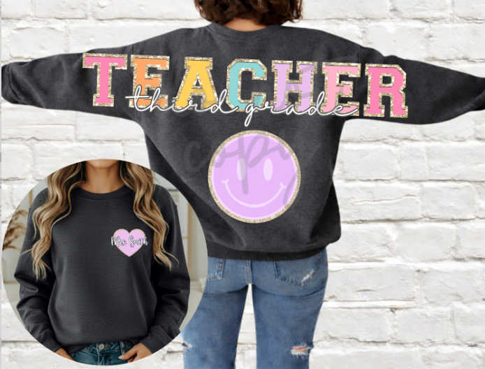 Personalized Teacher Varsity Back
