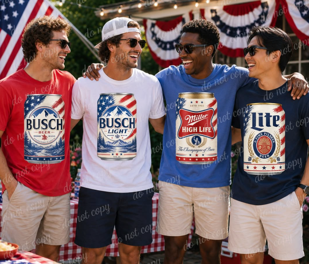 Patriotic Drinks w/out Bow (include type in personalization box)