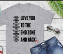 Love you to endzone/outfield (default ink is white/black.  If you want another color, include in personalization box)-2