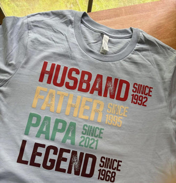 Legend since... (include years in personalization box)