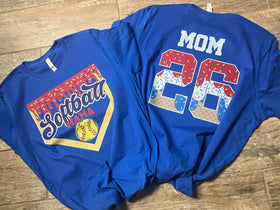 RWB Baseball/Softball Mama - 0