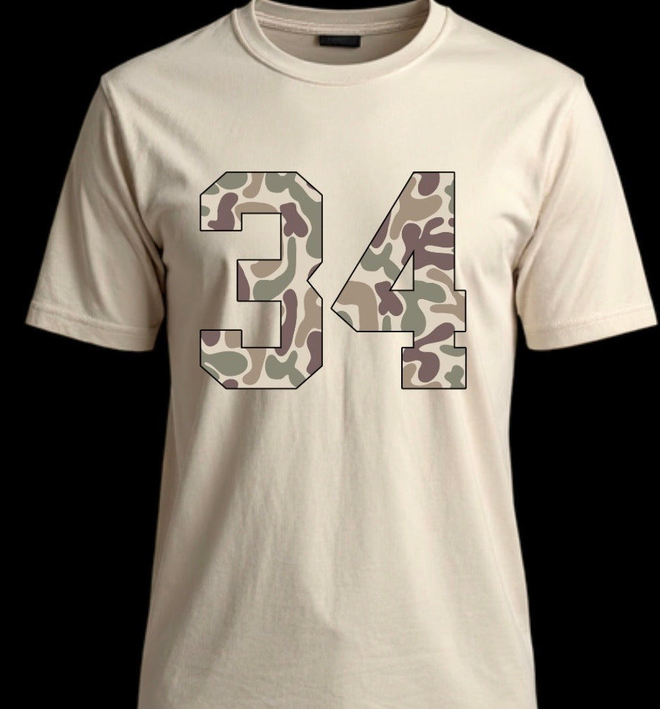 YourTeam Camo Numbers (just numbers, team or player name)