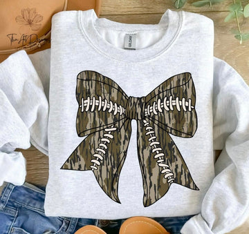 Camo Football Coquette Bow