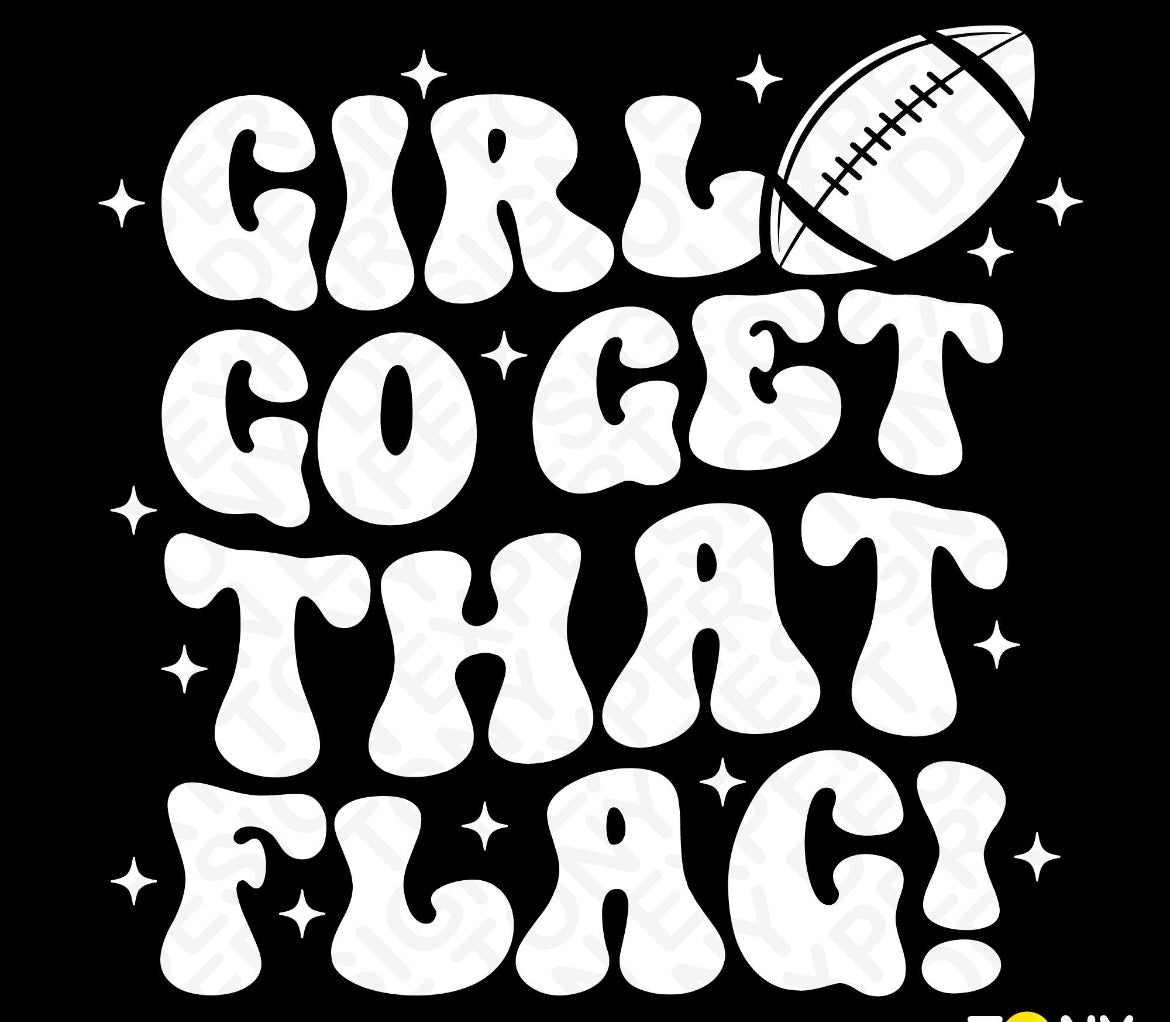 Personalized Girl Go Get That Flag (include name for sleeve personalization)