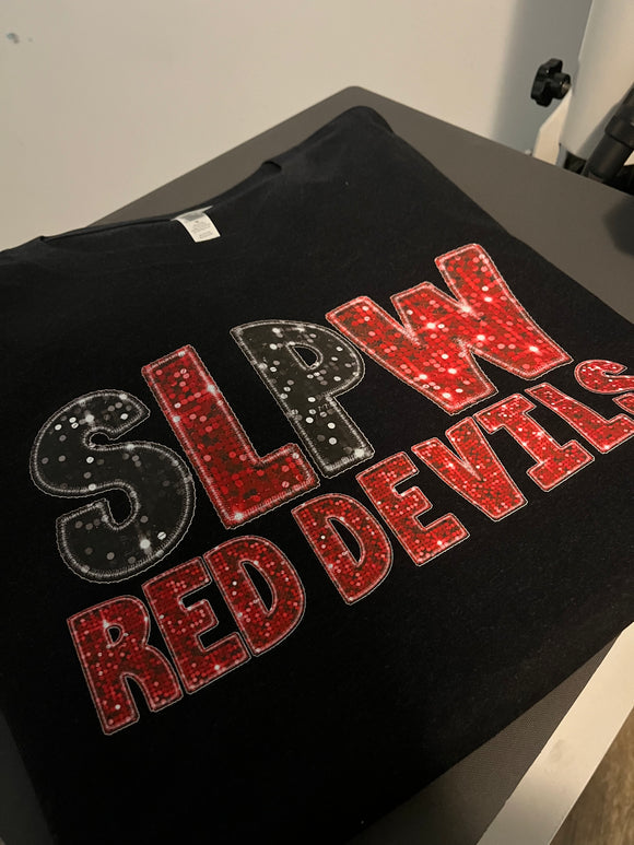 SLPW Red Devils (faux) Sequin