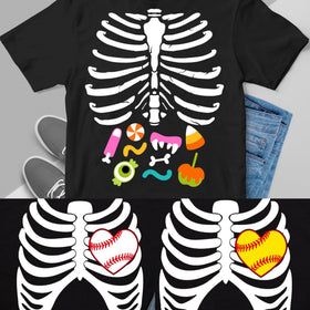 Sports halloween ribcage