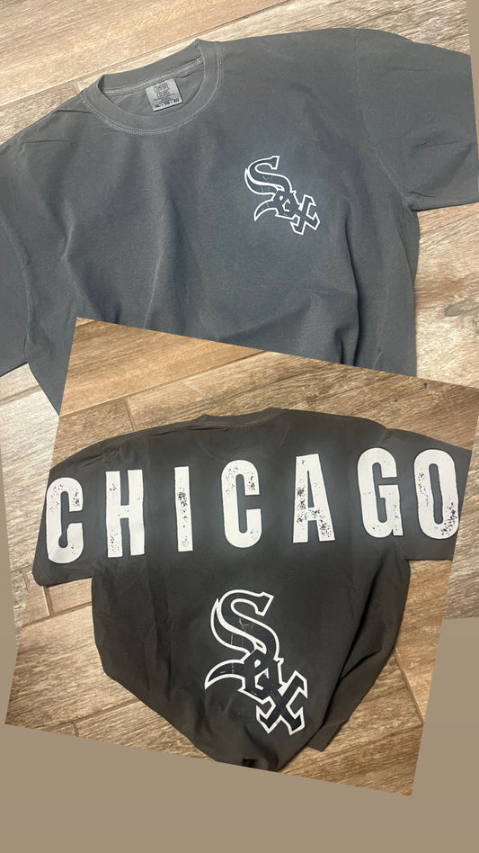 Your Team Varsity Back Tee (comfort colors)