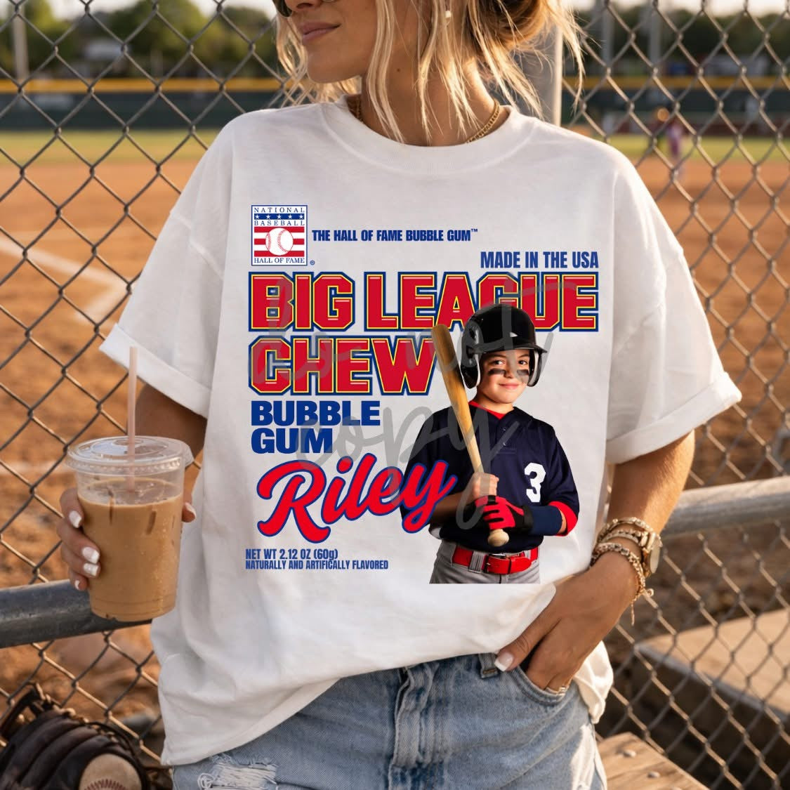 Custom Big League Photo Tee (COLORS AS SHOWN)