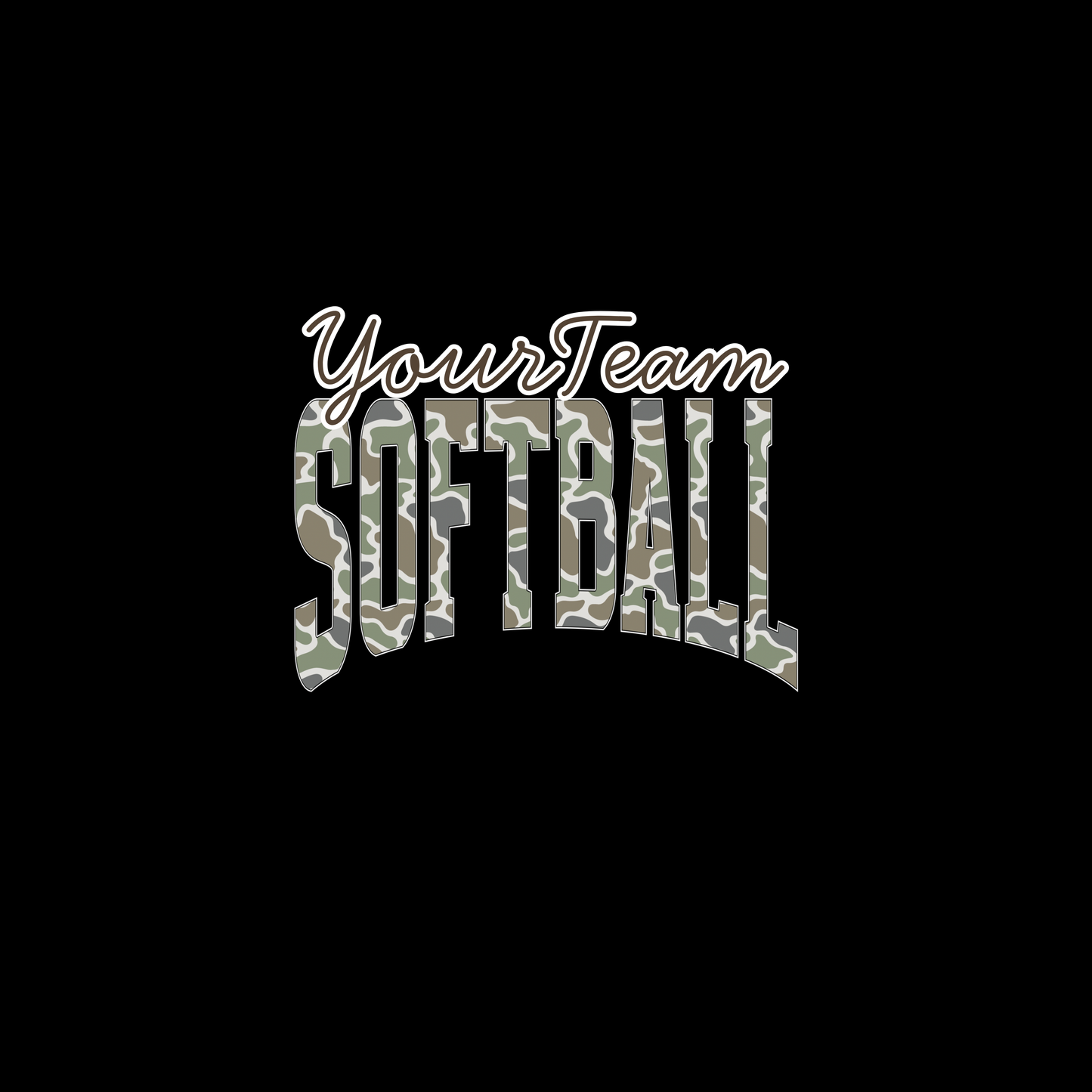 YourTeam Camo Arch Softball