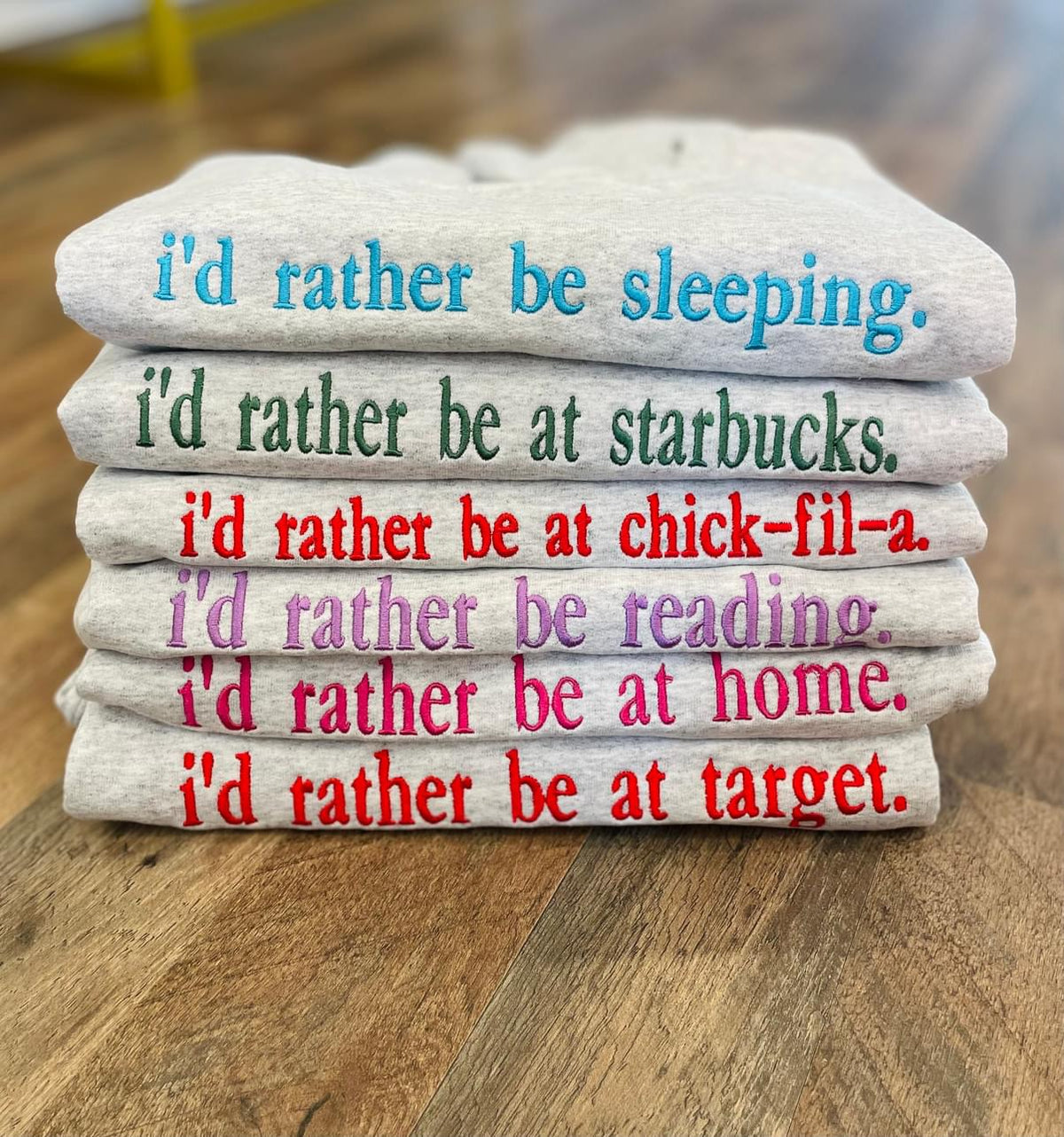I'd rather be...