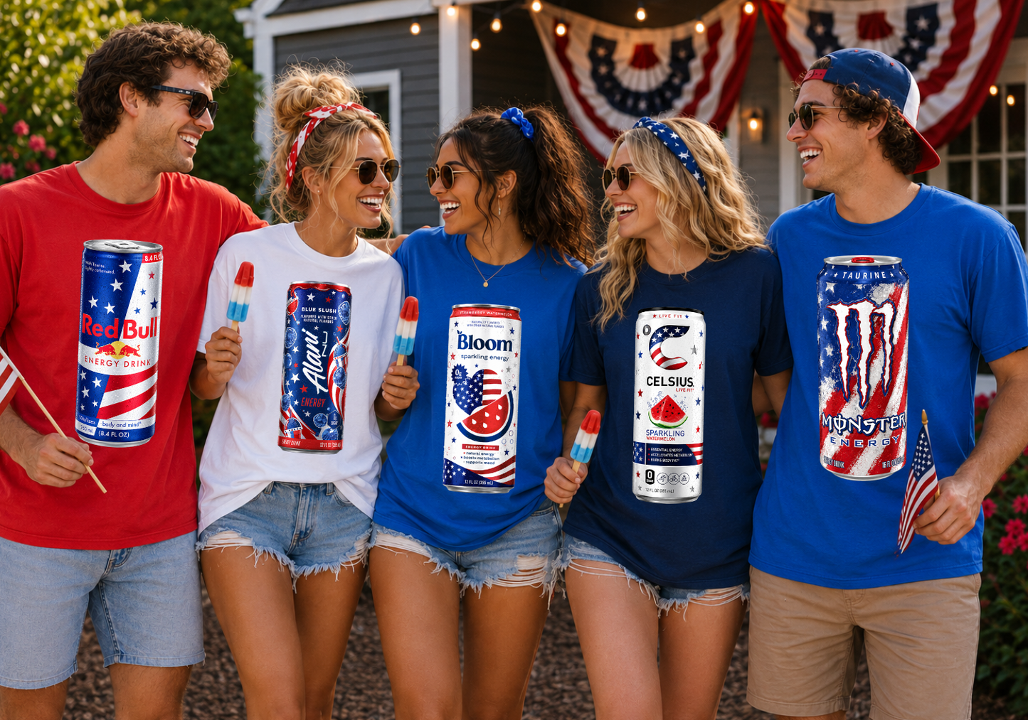 Patriotic Drinks w/out Bow (include type in personalization box)