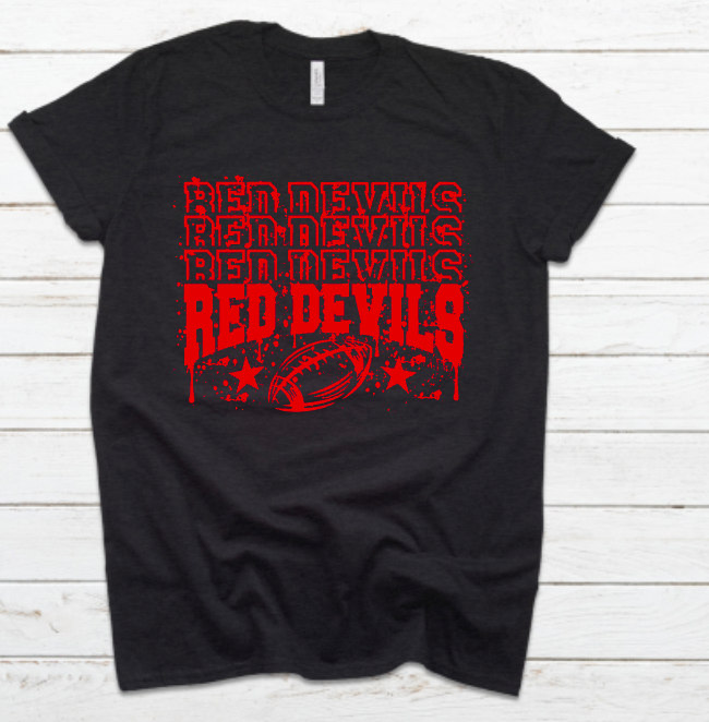 Red Devils Football Splatter | Midsummer Originals