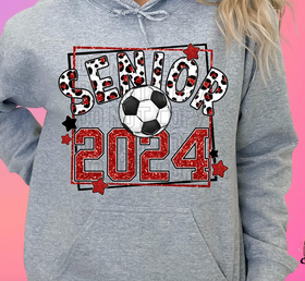 Senior Leopard Glitter Soccer (Include Colors)