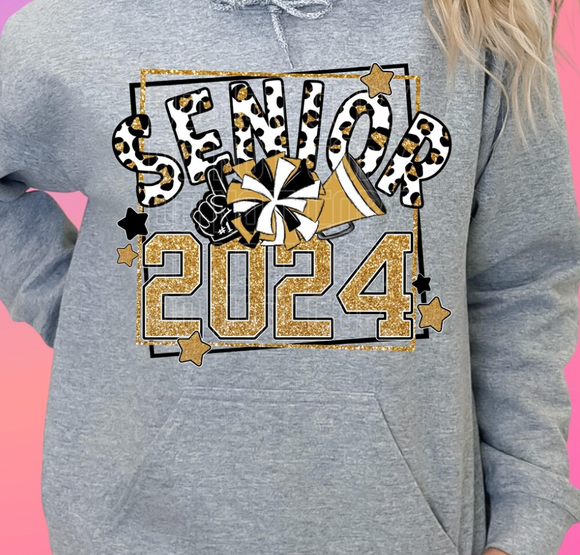 Senior Leopard Glitter Cheer