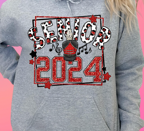 Senior Leopard Glitter Band (Include Colors)