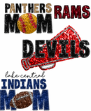 Custom Faux Sequin Print Sports Mom (Choose 2 colors and sport)-6