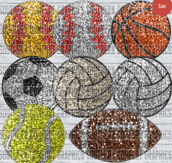 Custom Faux Sequin Print Sports Mom (Choose 2 colors and sport)