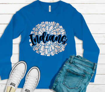 Indians Glitter Pom