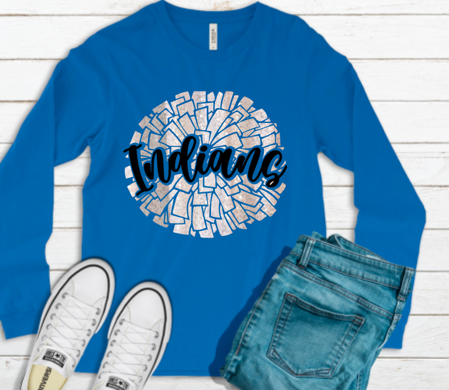 Indians Glitter Pom