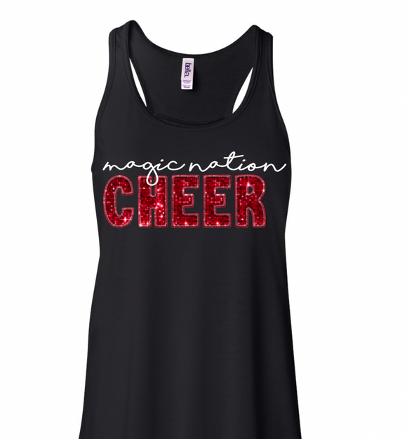 (Faux) Sequin Magic Nation Cheer Tank