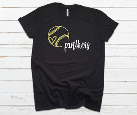 Panthers Script Heart