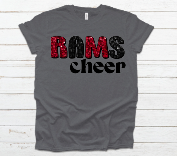 Faux Sequin Rams Cheer