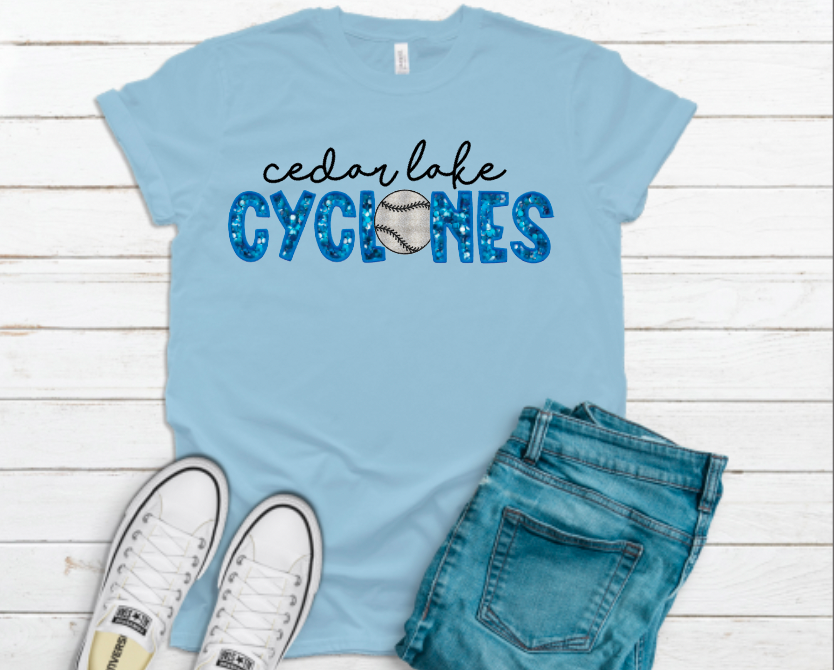 Cedar Lake Cyclones Faux-Sequin