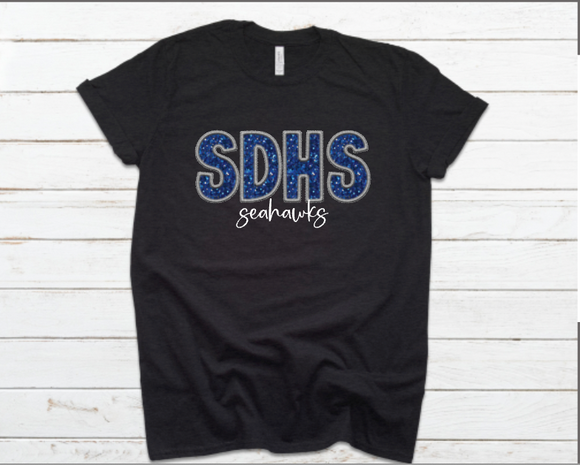 Faux-Sequin SDHS Seahawks