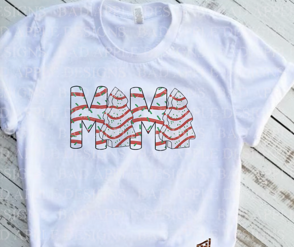 Mama Christmas Tree Cake