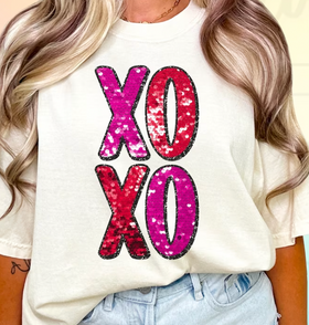 Faux-Sequin XOXO