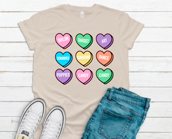 Customized Candy Hearts