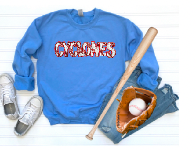 Cyclones Faux-Sequin Baseball