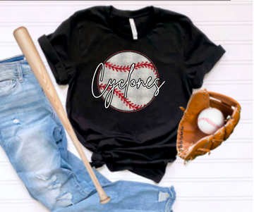 Faux-Sequin Cyclones Baseball