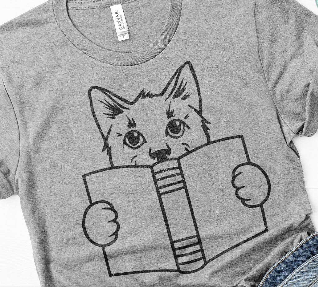 Cat Dog Reading