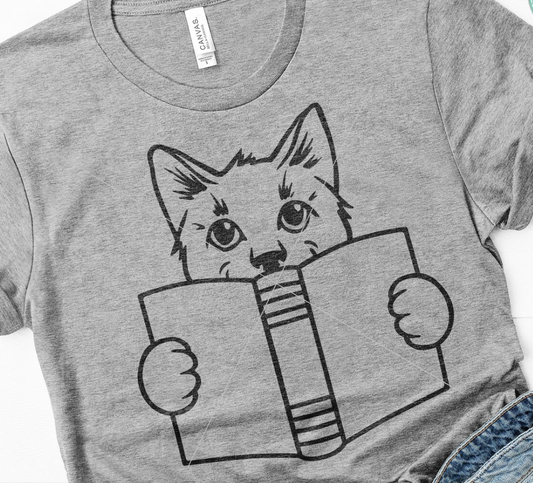 Cat Dog Reading
