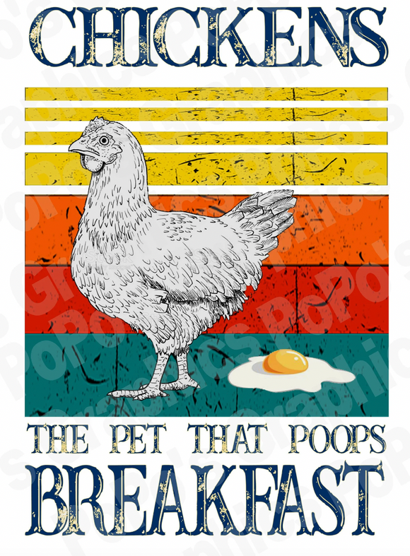 Chickens Poop Breakfast