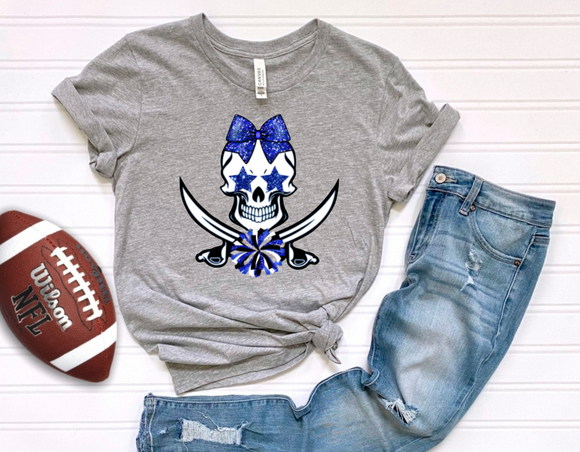 Faux-Sequin Bucs Cheer Skull