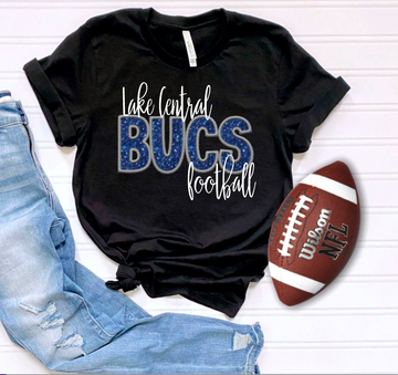 Faux- Sequin Lake Central Bucs Football