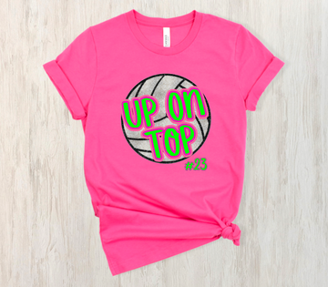 Up On Top Faux-Sequin Volleyball (personalized) - 0