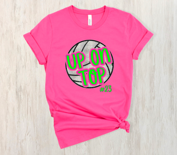 Up On Top Faux-Sequin Volleyball (personalized)