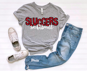 Faux-Sequin Sluggers Softball