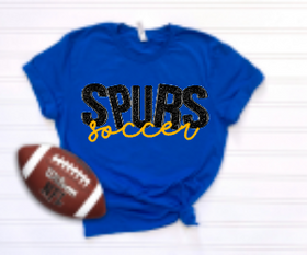 Faux-Sequin Spurs Soccer