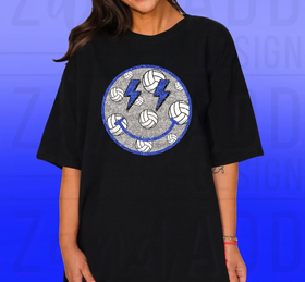 Faux-Glitter Volleyball Smiley