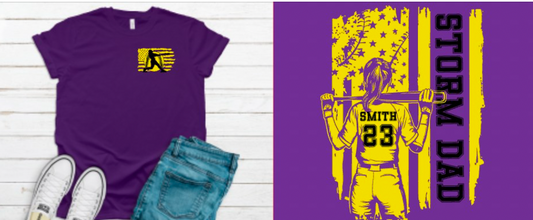 Custom Team Dad (include team name, number and accent color in personalization notes)