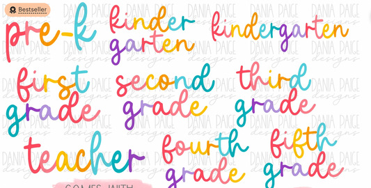 Colorful Script Grade Levels