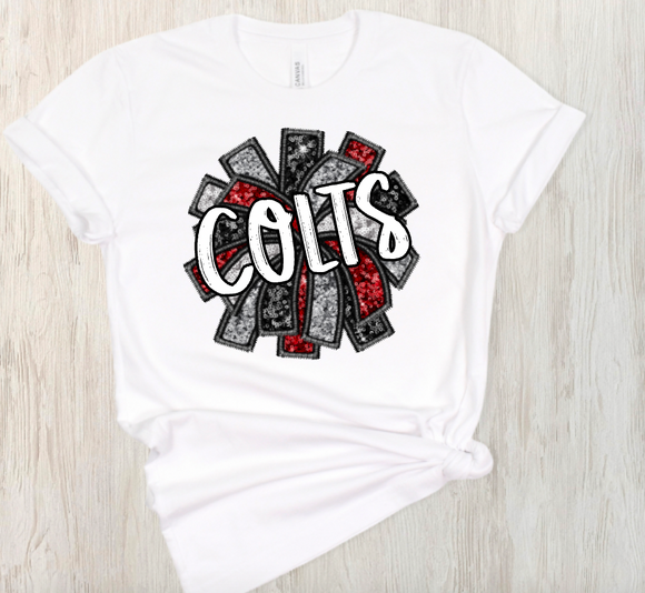 Colts Faux-Sequin Pom