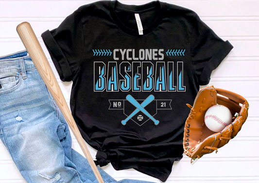 Cedar Lake Cyclones Crossed Bats